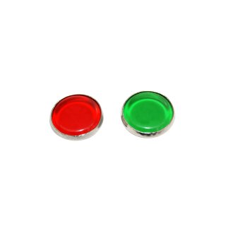 Satz - Kontrollglas IFA/FER (D=16,00mm) grün + rot (vernickelt) AWO Touren, Sport